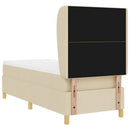 vidaXL Boxrugós ágy fejtámlával Krém 200 x 80 cm szövet