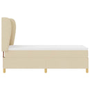 vidaXL Boxrugós ágy fejtámlával Krém 200 x 80 cm szövet
