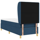 vidaXL Boxrugós ágy fejtámlával Kék 200 x 80 cm szövet