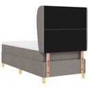 vidaXL Boxrugós ágy fejtámlával Tópszínű 190 x 90 cm szövet