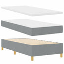 vidaXL Boxrugós ágy fejtámlával Világosszürke 200 x 90 cm szövet