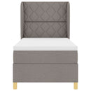 vidaXL Boxspring ágy matraccal Sötétszürke 90x190 cm Szövet Tópszínű