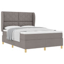 vidaXL Boxrugós ágy fejtámlával Tópszínű 190 x 140 cm szövet