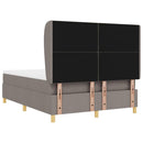 vidaXL Boxrugós ágy fejtámlával Tópszínű 190 x 140 cm szövet