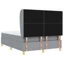 vidaXL Boxrugós ágy fejtámlával Világosszürke 200 x 140 cm szövet
