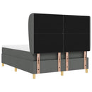 vidaXL Boxrugós ágy fejtámlával Sötétszürke 200 x 140 cm szövet
