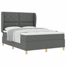 vidaXL Boxspring ágy matraccal Sötétszürke 90x190 cm Szövet matracmal