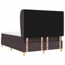 vidaXL Boxrugós ágy fejtámlával Sötét Barna 200 x 140 cm szövet