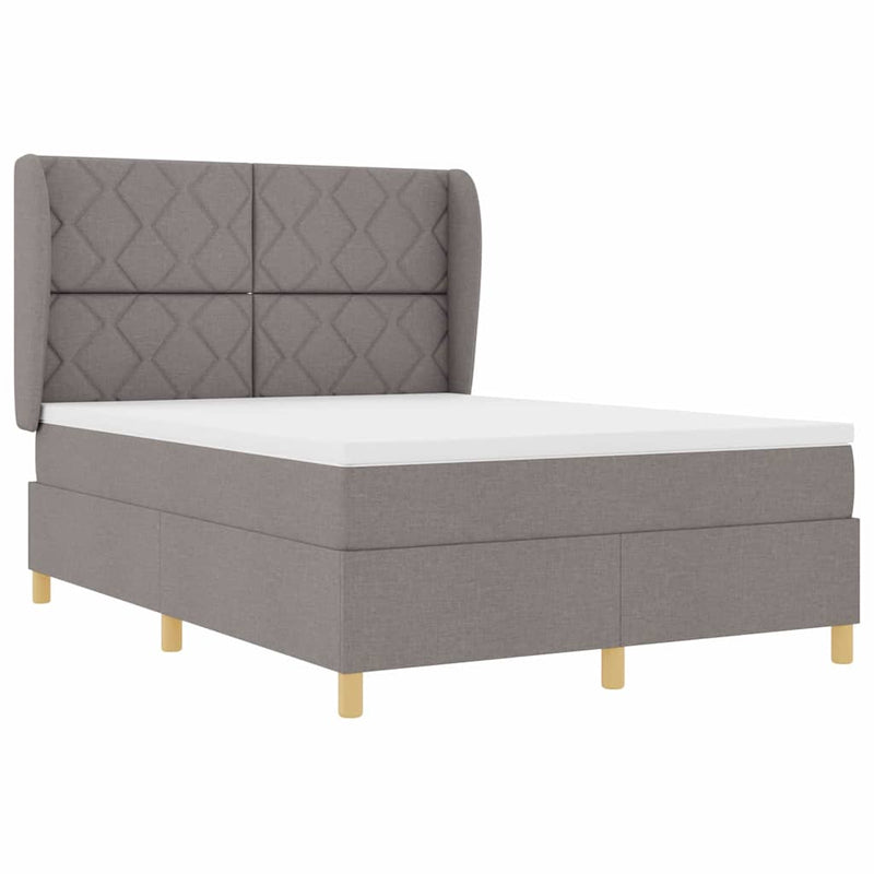 vidaXL Boxspring ágy matraccal Sötétszürke 90x190 cm Szövet Tópszínű