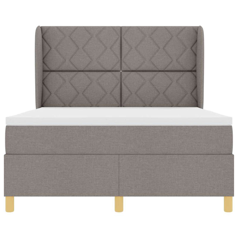 vidaXL Boxspring ágy matraccal Sötétszürke 90x190 cm Szövet Tópszínű