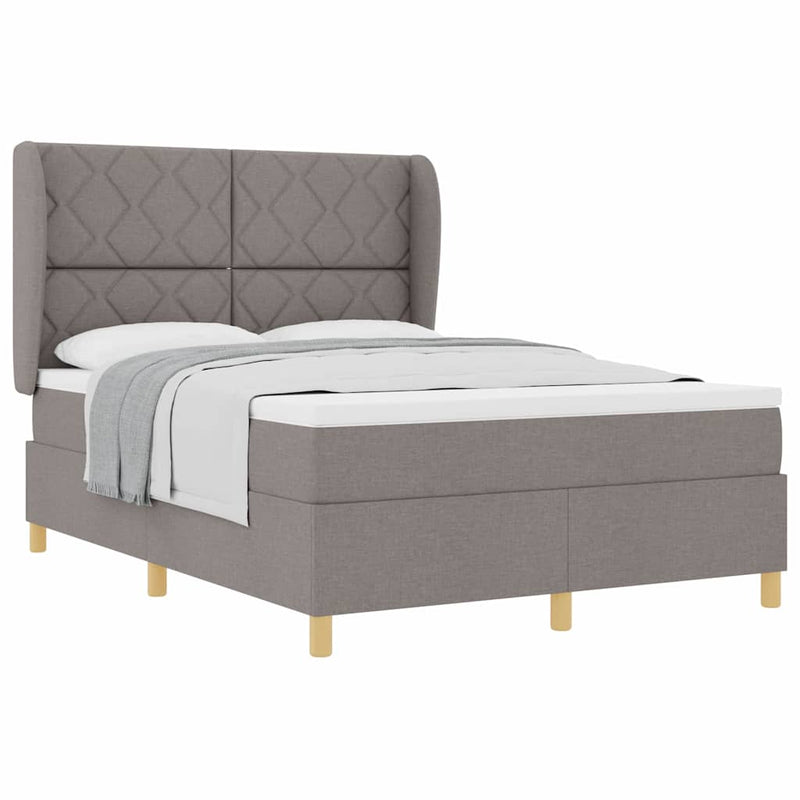 vidaXL Boxspring ágy matraccal Sötétszürke 90x190 cm Szövet Tópszínű