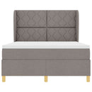 vidaXL Boxrugós ágy fejtámlával Tópszínű 200 x 160 cm szövet