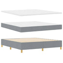 vidaXL Boxrugós ágy fejtámlával Világosszürke 200 x 180 cm szövet