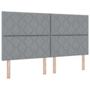 vidaXL Boxrugós ágy fejtámlával Világosszürke 200 x 180 cm szövet