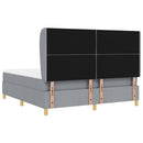 vidaXL Boxrugós ágy fejtámlával Világosszürke 200 x 180 cm szövet