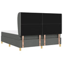 vidaXL Boxrugós ágy fejtámlával Sötétszürke 200 x 180 cm szövet