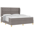 vidaXL Boxrugós ágy fejtámlával Tópszínű 200 x 180 cm szövet