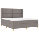 vidaXL Boxrugós ágy fejtámlával Tópszínű 200 x 180 cm szövet
