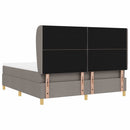 vidaXL Boxrugós ágy fejtámlával Tópszínű 200 x 180 cm szövet