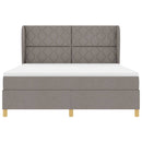 vidaXL Boxrugós ágy fejtámlával Tópszínű 200 x 180 cm szövet