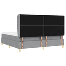 vidaXL Boxspring ágy matraccal Sötétszürke 90x190 cm Szövet matracmal