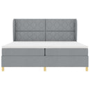 vidaXL Boxspring ágy matraccal Sötétszürke 90x190 cm Szövet matracmal