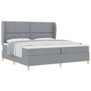 vidaXL Boxspring ágy matraccal Sötétszürke 90x190 cm Szövet matracmal