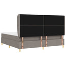 vidaXL Boxrugós ágy fejtámlával Tópszínű 200 x 200 cm szövet