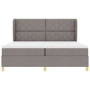 vidaXL Boxspring ágy matraccal Sötétszürke 90x190 cm Szövet Tópszínű