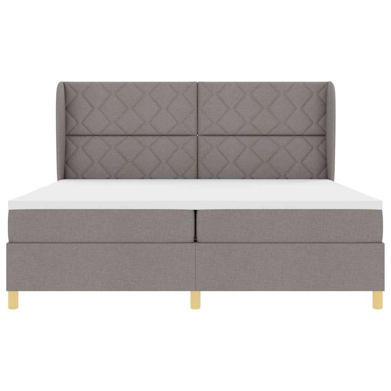 vidaXL Boxspring ágy matraccal Sötétszürke 90x190 cm Szövet Tópszínű