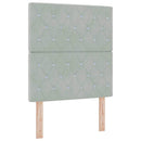 vidaXL Boxrugós ágy matracmal Világosszürke 200 x 80 cm Bársony