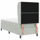 vidaXL Boxrugós ágy matracmal Világosszürke 80 x 200 cm Bársony