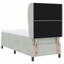 vidaXL Boxrugós ágy matracmal Világosszürke 200 x 80 cm Bársony