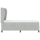 vidaXL Boxrugós ágy matracmal Világosszürke 200 x 80 cm Bársony