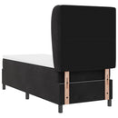 vidaXL Boxrugós ágy matracmal fejtámlával Fekete 80 x 200 cm Bársony