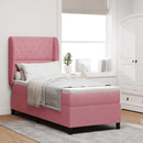 vidaXL Boxrugós ágy matracmal Rózsaszín 200 x 80 cm Bársony