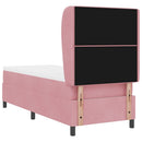 vidaXL Boxrugós ágy matracmal Rózsaszín 200 x 80 cm Bársony