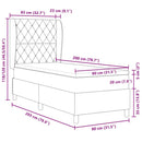 vidaXL Boxrugós ágy matracmal Rózsaszín 200 x 80 cm Bársony