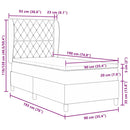 vidaXL Boxrugós ágy matracmal Sötétzöld 190 x 90 cm Bársony