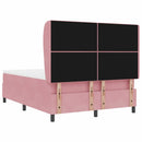 vidaXL Boxrugós ágy matracmal Rózsaszín 200 x 140 cm Bársony