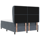 vidaXL Boxrugós ágy matracmal Sötétszürke 200 x 160 cm Bársony