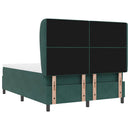 vidaXL Boxrugós ágy matracmal Sötétzöld 200 x 160 cm Bársony
