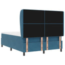 vidaXL Boxrugós ágy matracmal Sötét kék 200 x 160 cm Bársony