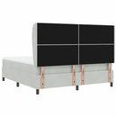 vidaXL Boxrugós ágy matracmal Világosszürke 200 x 180 cm Bársony