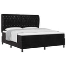 vidaXL Boxrugós ágy matracmal fejtámlával Fekete 200 x 180 cm Bársony
