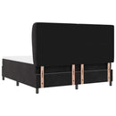 vidaXL Boxrugós ágy matracmal fejtámlával Fekete 200 x 180 cm Bársony