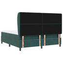 vidaXL Boxrugós ágy matracmal Sötétzöld 200 x 180 cm Bársony