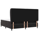 vidaXL Boxrugós ágy matracmal fejtámlával Fekete 200 x 200 cm Bársony