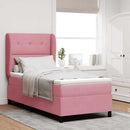 vidaXL Boxrugós ágy matracmal Rózsaszín 200 x 90 cm Bársony