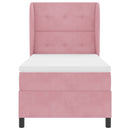 vidaXL Boxrugós ágy matracmal Rózsaszín 200 x 90 cm Bársony